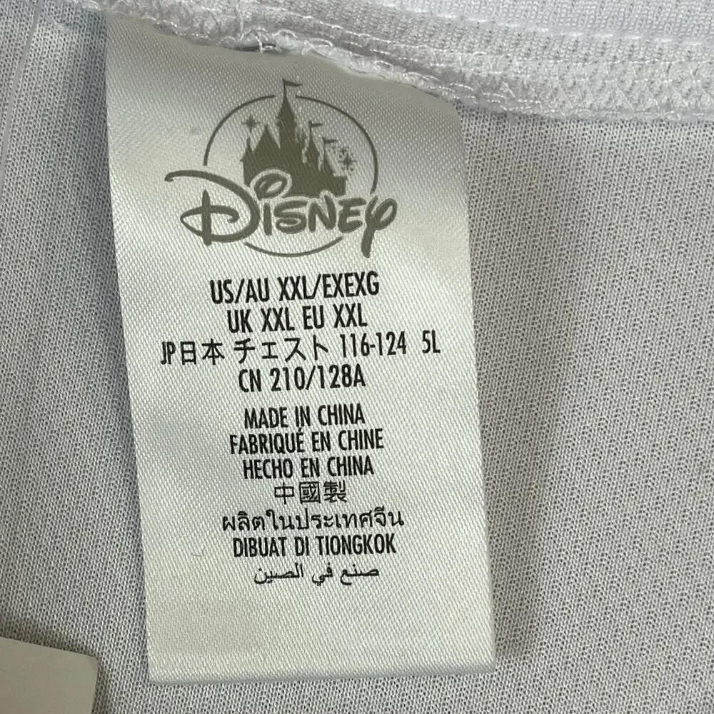 Disney Monster Inc‎ Jersey Mens XXL White Wazowski Embroidered Graphic Button Up